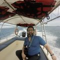 Catching a boat from Marang Jetty to Palau Kapas with Mr. Khan