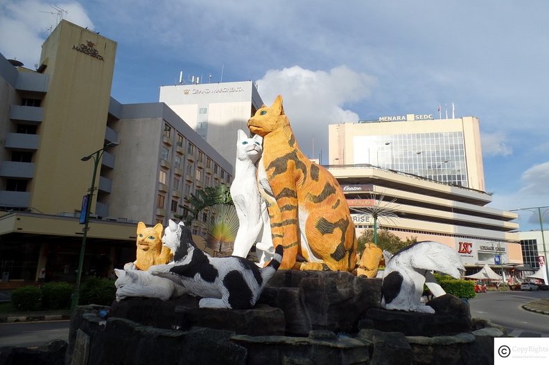 Cats statue in Sarawak Cultural Village