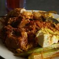 Meaty dishes served at Line Clear, a Nasi Kandar Restaurant in Penang