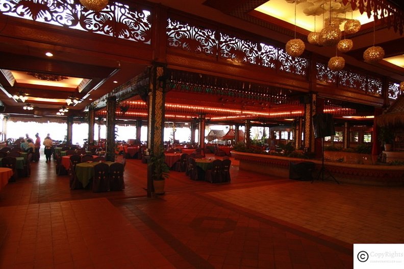 Interior of Golden Thai Restaurant in Batu Ferringhi Penang