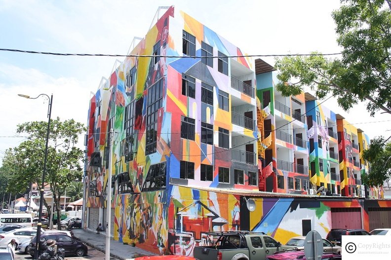 Wall art at Melaka visit from Malacca River Cruise