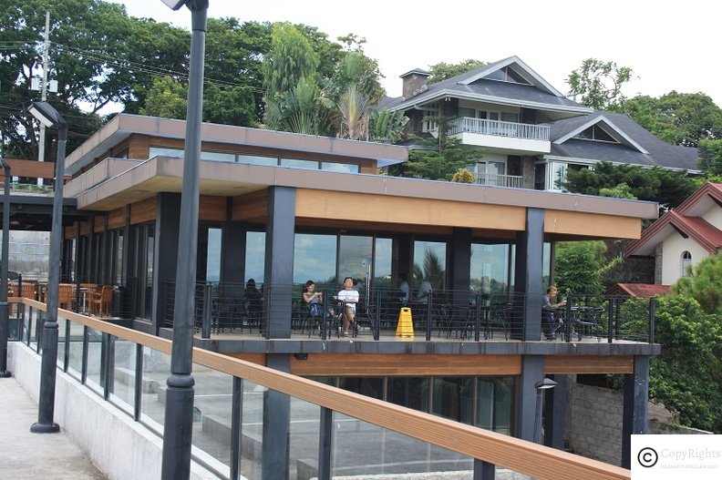 The Starbucks in Tagaytay is perched on the side of the hill overlooking Lake Taal. 