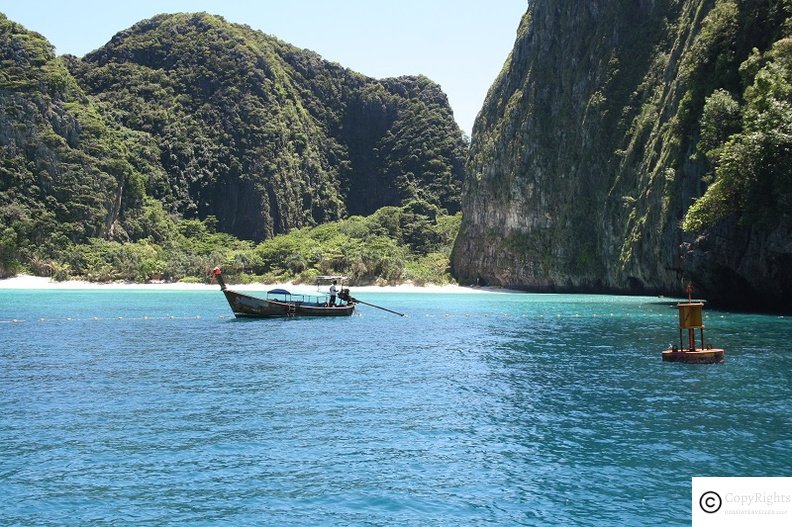 Some beaches are not accessible on Phi Phi Island