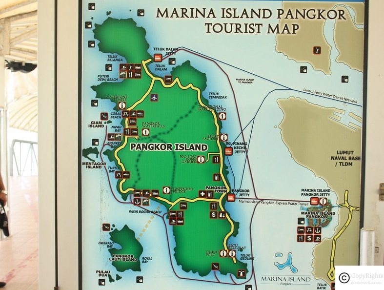 Map of Pangkor Island Perak