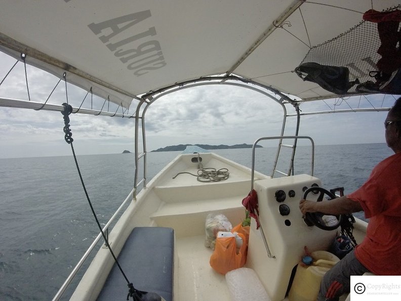 A boat from Marang Jetty to Pulau Kapas