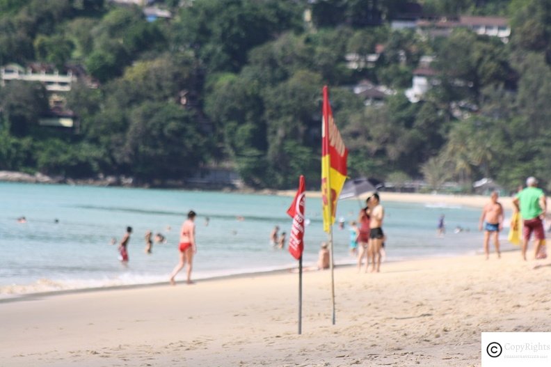 Stay safe and swim within the Markers on Karon Beach. 