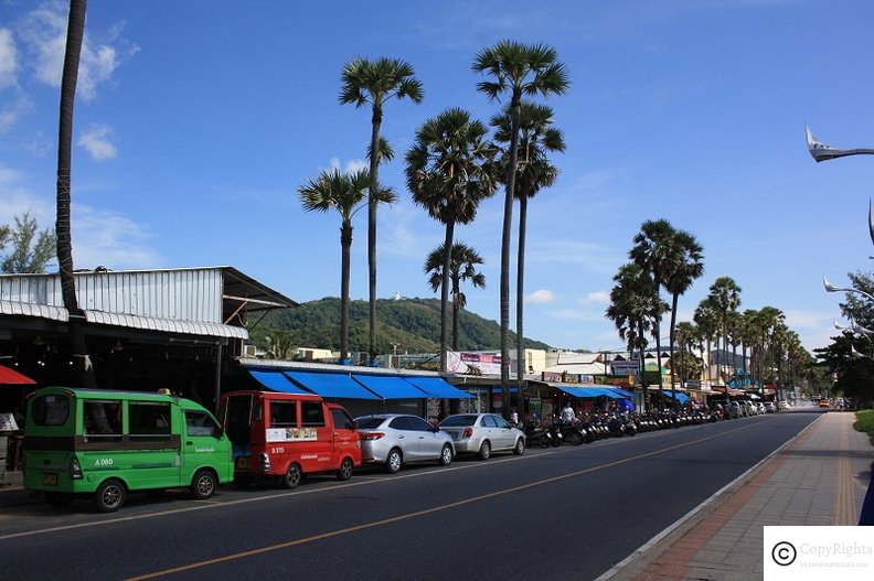 The main road along the beach in Phuket