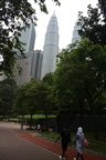 View of Petronas Twin Towers from KLCC Park in Kuala Lumpur