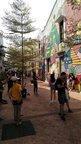 Streets near Jhonker walk are painted with multi-coloured mural in Melaka