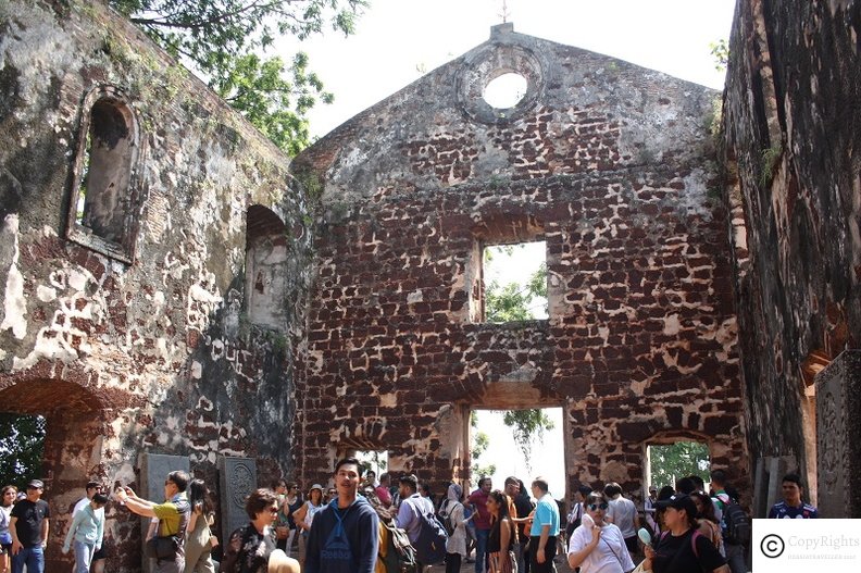 Top of the hill at Famosa Fort has a number of historical artifacts
