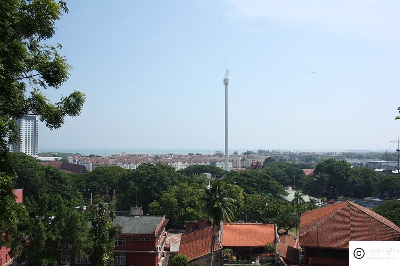 View of Melaka and Menara Taming Sari 